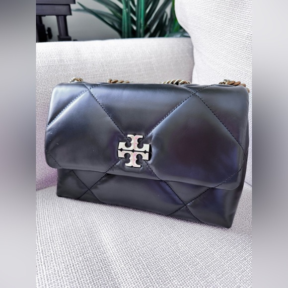 💸 Sale 💸 Authentic Tory Burch Black Diamond Quilt Kira Small Shoulder Bag 🛍️ - Picture 11 of 11